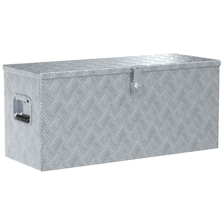 Vidaxl Storage Box 90,5x35x40 cm aluminiowy srebrny kolor