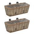 Vidaxl Balcony Bins 2 szt. 40 cm wiklinowe z podszewką PE