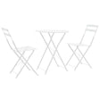 Vidaxl 3-delige bistroset staal wit
