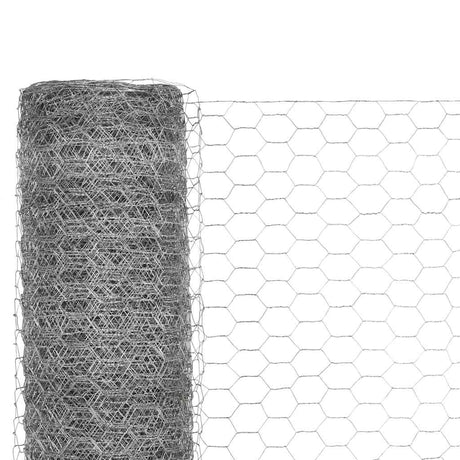 Vidaxl Chicken Wire 25x1,5 m ocynkowana stalowa srebrna kolorowa