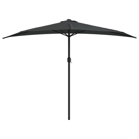 Vidaxl balkon parasol z aluminium bieguny 300x155 cm antracyt