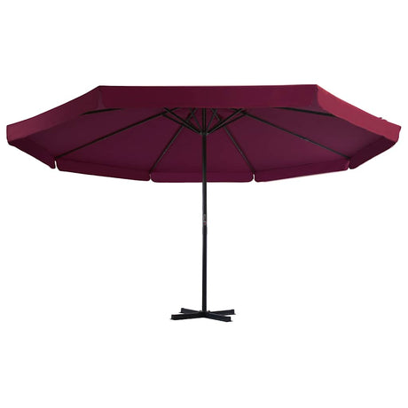 Vidaxl Parasol z aluminiowym biegunem 500 cm Bordeaux Red