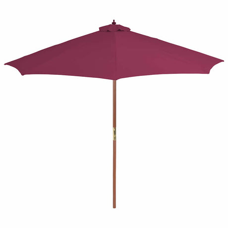 Vidaxl Parasol z drewnianym słupem 300 cm Bordeaux Red