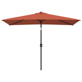 Parasol Vidaxx z metalowym słupkiem, terakota 300x200 cm