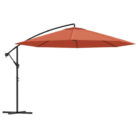 Pływający parasol Vidaxl z aluminiowym słupkiem 350 cm w kolorze terakoty