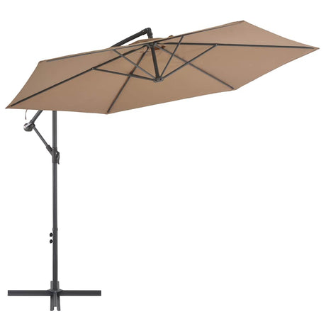 Vidaxl pływający parasol z aluminiowym biegunem 300 cm taupe