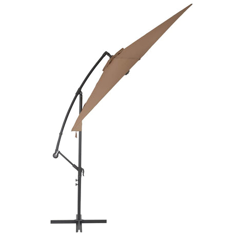 Vidaxl pływający parasol z aluminiowym biegunem 300 cm taupe