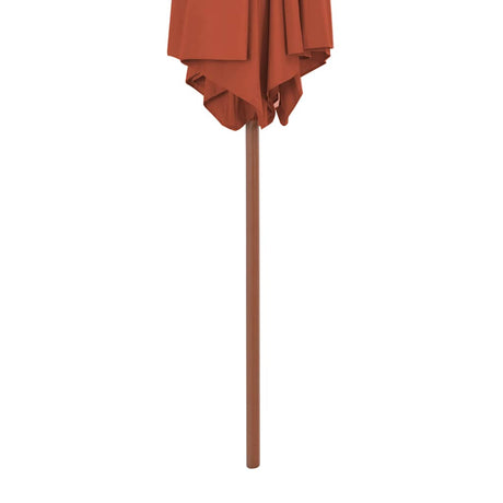 Vidaxl Parasol z drewnianym słupem 270 cm Terracotta