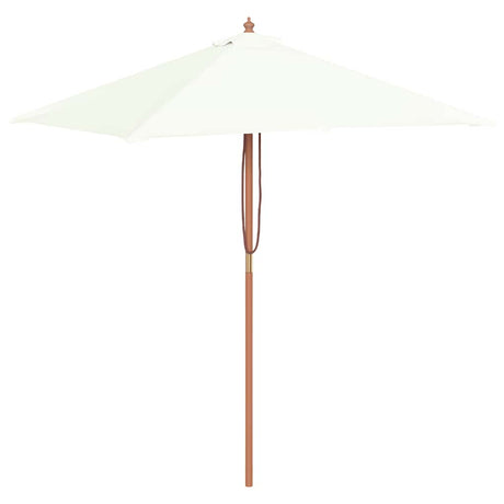 Parasol Vidaxl z drewnianym słupkiem 150x200 cm w kolorze piaskowym