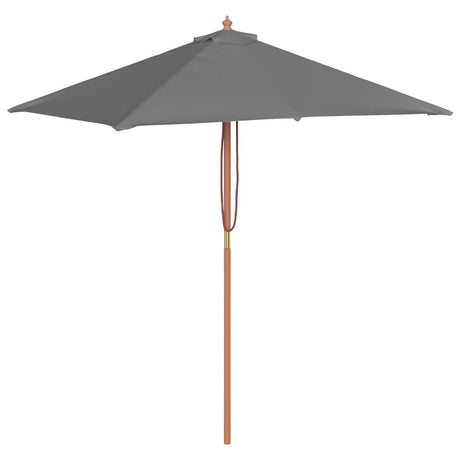 Parasol Vidaxl z drewnianym słupkiem 150x200 cm, antracyt