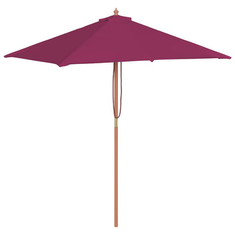 Parasol Vidaxx z drewnianym słupkiem 150x200 cm bordowy