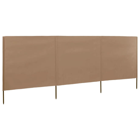 Ochrona przed wiatrem Vidaxx 3-panelowa tkanina o wymiarach 400x120 cm w kolorze taupe