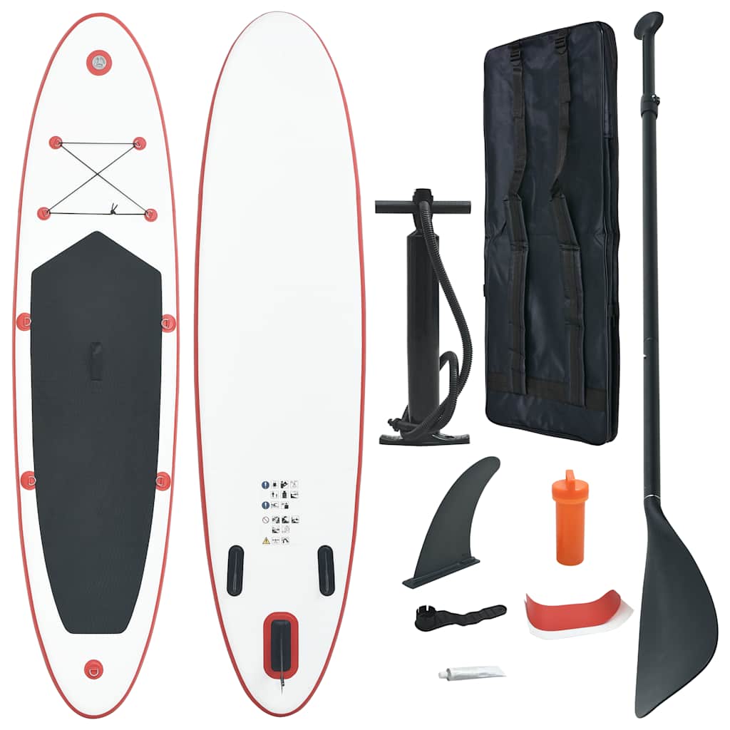 Vidaxl Stand-Up Paddleboard nadmuchiwany czerwony i biały