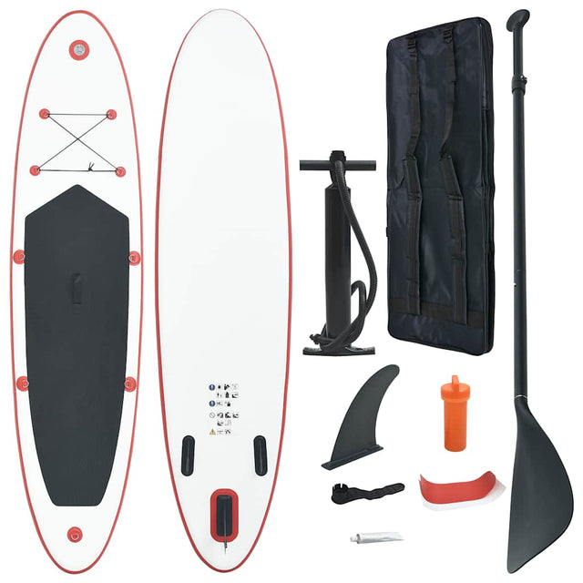 Vidaxl Stand-Up Paddleboard nadmuchiwany czerwony i biały