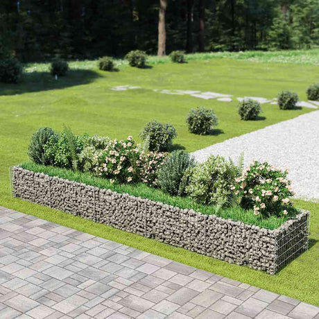 Vidaxl Gabion Sadzarka podniesiona 450x90x50 cm ocynkowana stal