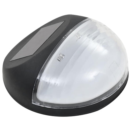 Vidaxl LED lampy ścienne Słoneczne okrągłe czarne 12 sts
