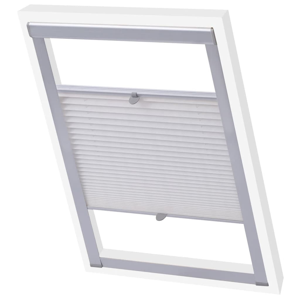 Vidaxl Roller Blind Plisted White CK04