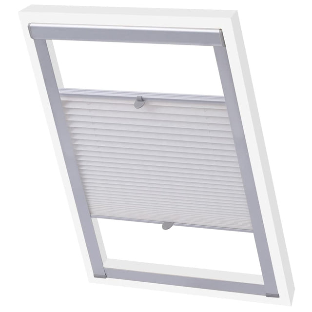 Vidaxl Roller Blind Plisted White CK04