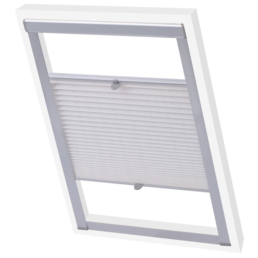 Vidaxl Roller Blind Plisted White SK06