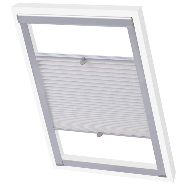 Vidaxl Roller Blind Plisted White SK08