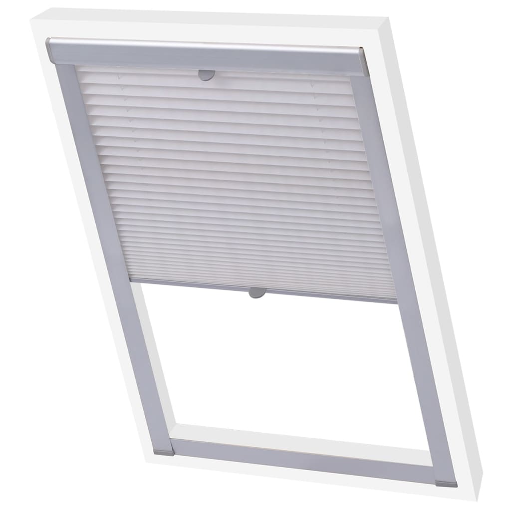 Vidaxl Roller Blind Plisted White SK08