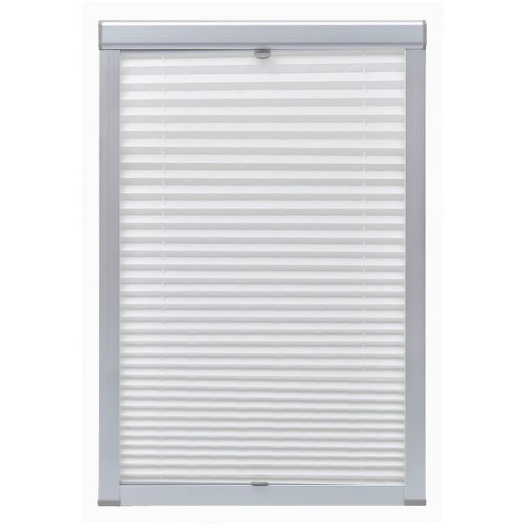 Vidaxl Roller Blind Plisted White SK08