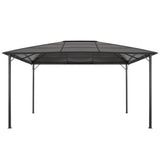 Vidaxl Arbor z dachem 4x3x2.6 m aluminium czarny