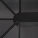 Vidaxl Arbor z dachem 4x3x2.6 m aluminium czarny