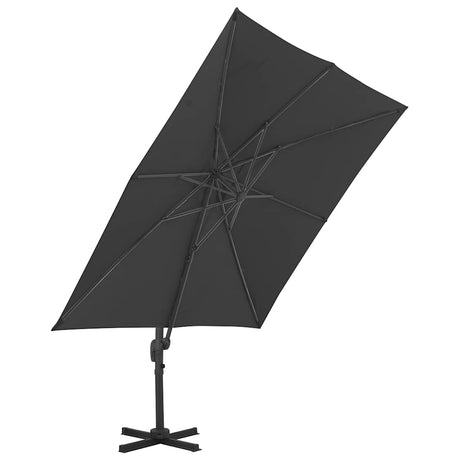 Vidaxl pływający parasol z aluminiowym biegunem 300x300 cm w kolorze antracytu