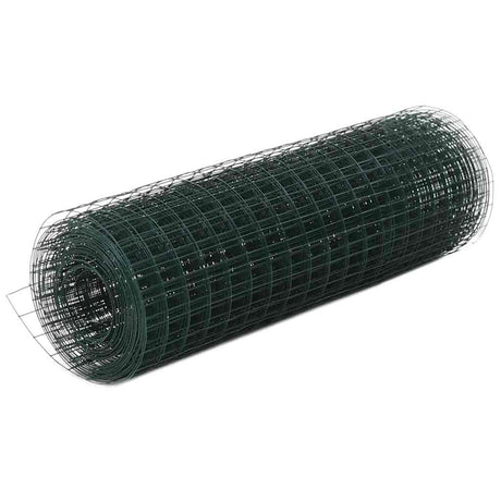 Drut do kurczaka VidaXL 10x0,5 m, stalowy z powłoką PVC, zielony
