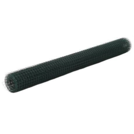 Vidaxl Chicken Wire 10x1,5 m Stal z powłoką PCV zieloną