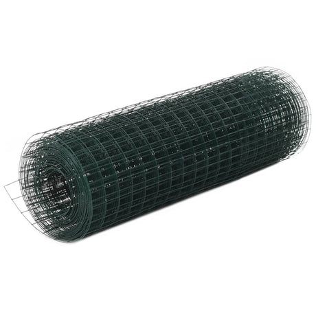Drut do kurczaka Vidaxx 25x0,5 m stalowy z powłoką PVC w kolorze zielonym