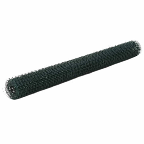 Vidaxl Chicken Wire 25x1,5 m Stal z powłoką PCV zieloną