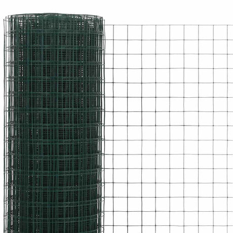 Vidaxl Chicken Wire 25x1,5 m Stal z powłoką PCV zieloną