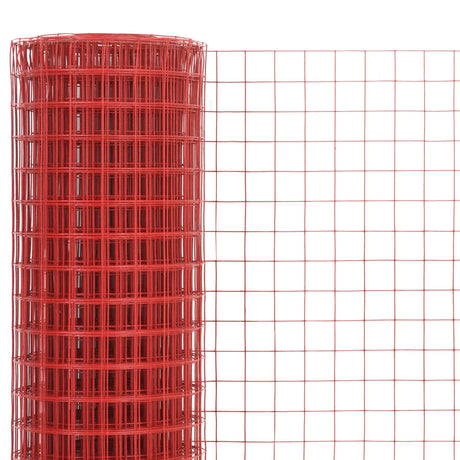 Vidaxl Chicken Wire 25x0,5 m Stal z powłoką PVC czerwony
