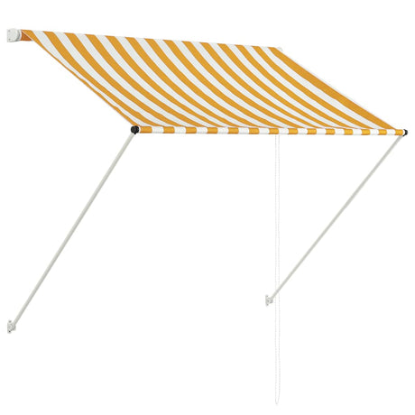 Vidaxl luifel rozciąga się 150x150 cm żółty i biały