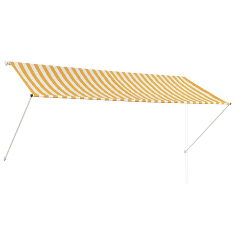 Vidaxl luifel rozszerzalny 300x150 cm żółty i biały