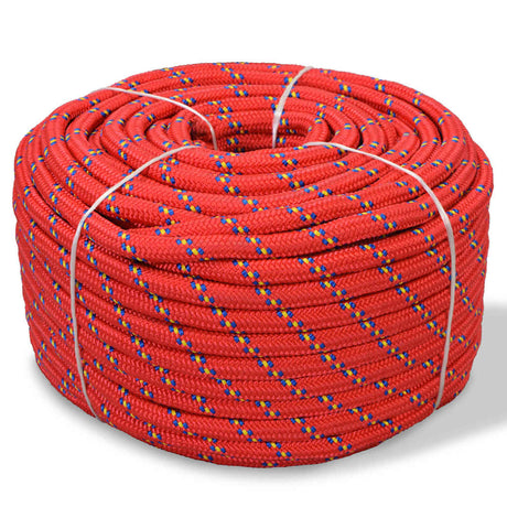 Lina rozruchowa vidaxl 10 mm 250 m polipropylenowa czerwona
