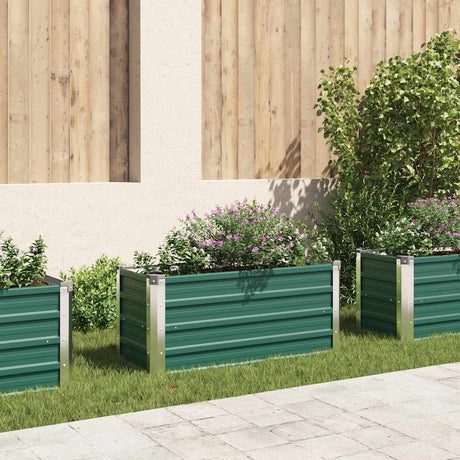 Vidaxl Sadzacza Wstaw 100x40x45 cm ocynkowana stalowa zielona