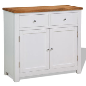Vidaxl dressoir 90x33,5x83 cm massief eikenhout