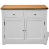 Vidaxl dressoir 90x33,5x83 cm massief eikenhout
