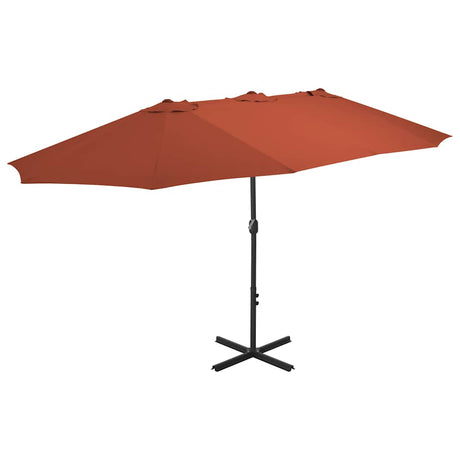 Vidaxl Parasol z aluminiowym słupem 460x270 cm Terracotta