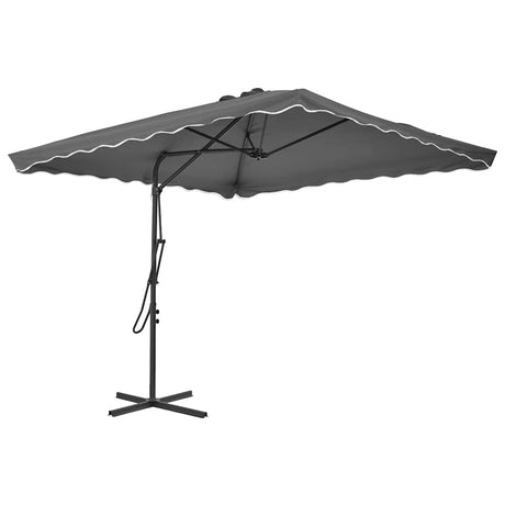 Vidaxl Parasol ze stalowym biegunem 250x250 cm antracyt