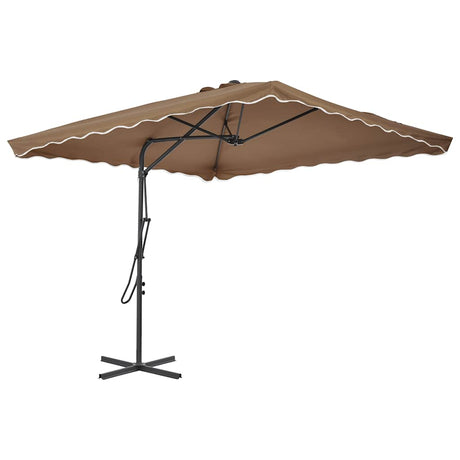 Vidaxl Parasol ze stalowym biegunem 250x250 cm taupe