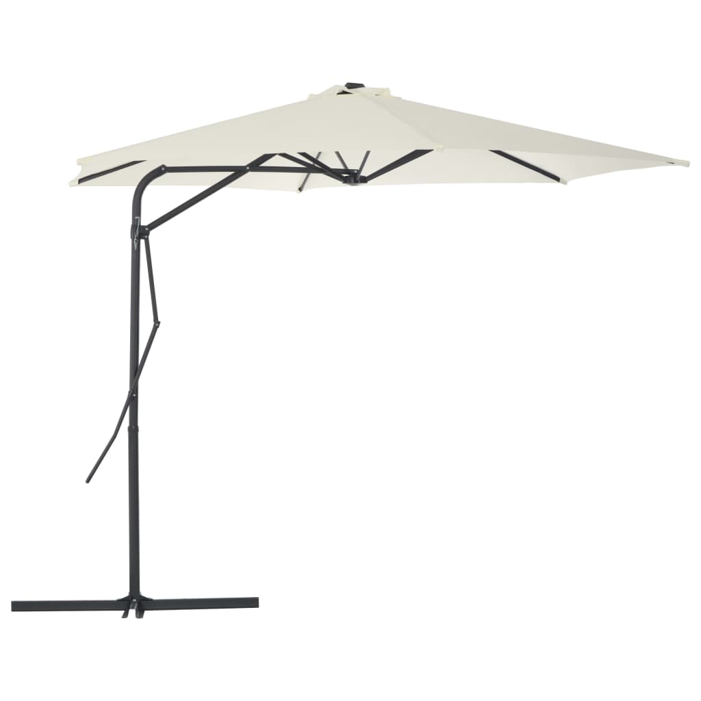 Vidaxl Parasol ze stalowym biegunem 300 cm -kolanowym
