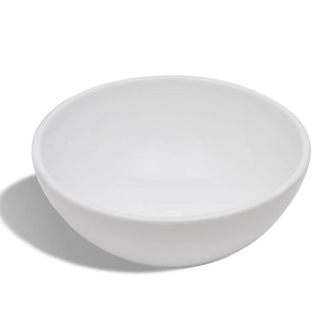 Zlew łazienkowy VidaXL z baterią okrągłą ceramiczną w kolorze białym