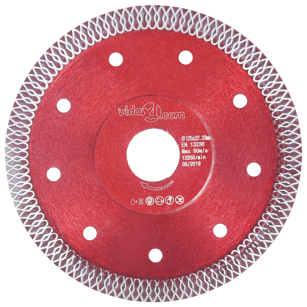 Vidaxl Diamond Blade z otworami 125 mm stali