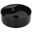 Vidaxl Washbasin z lądowaniem 36x13 cm ceramiczna czarna