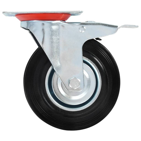 Kółka skrętne Vidaxx z podwójnymi hamulcami 4 szt. 125 mm