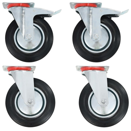 Kółka skrętne Vidaxx 4 szt. 200 mm
